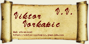 Viktor Vorkapić vizit kartica